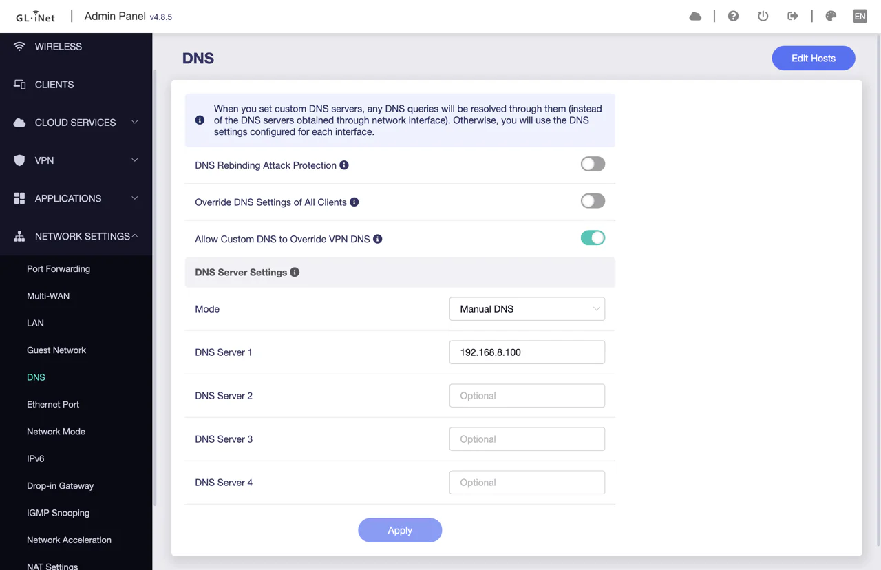 router config