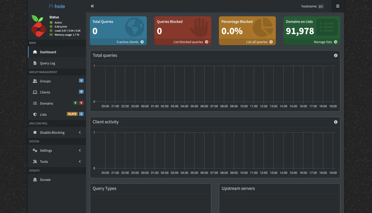 pihole web
