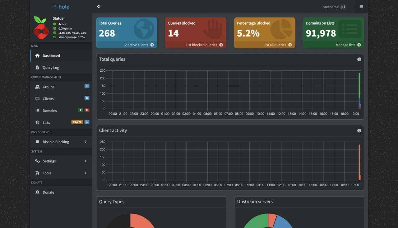 pihole web